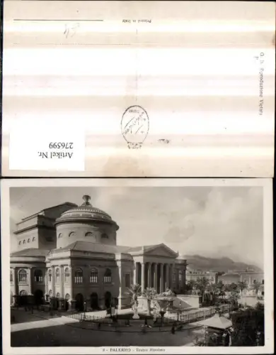 276599,Sicilia Palermo Teatro Massimo Theater