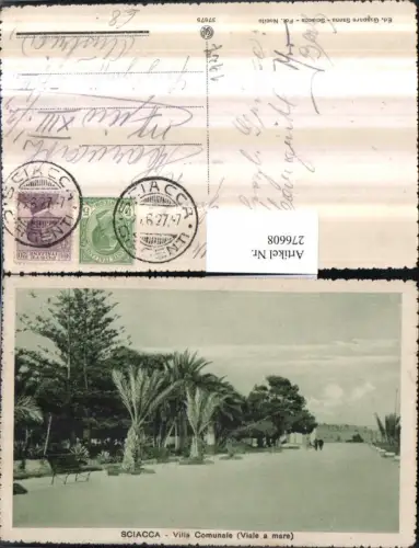 276608,Sicilia Agrigento Sciacca Villa Comunale Viale a mare Straßenansicht