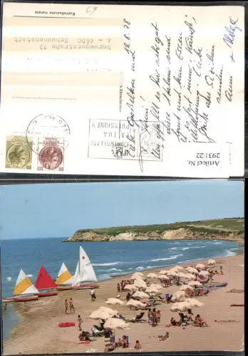 293122,Sicilia Ragusa Centrovacanze Kamarina Spiaggia Strand Strandleben Segelboote