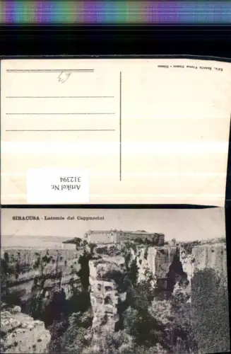 312394,Sicilia Siracusa Syrakus Latomie dai Cappuccini Steinbruch Gefängnis