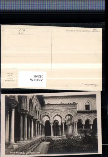 312405,Sicilia Palermo Monreale Il Chiostro Kloster Arkaden