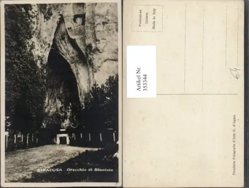 353344,Sicilia Siracusa Syrakus Orecchio di Dionisio Höhle