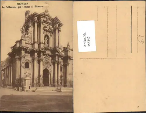 353347,Sicilia Siracusa Syrakus La Cattedrale gia Tempio di Minerva Kirche