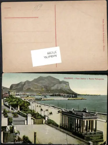 371399,Sicilia Palermo Foro Italico e Monte Pellegrino Hafen