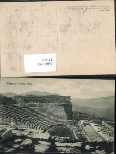 371405,Sicilia Trapani Segesta Teatro Greco Griechisches Theater Amphitheater