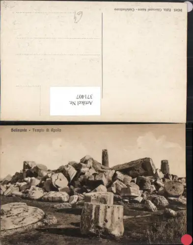 371407,Sicilia Trapani Selinunte Tempio di Apollo Tempel Ruine