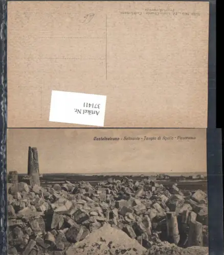 371411,Sicilia Trapani Castelvetrano Selinunte Tempio di Apollo Tempel Panorama