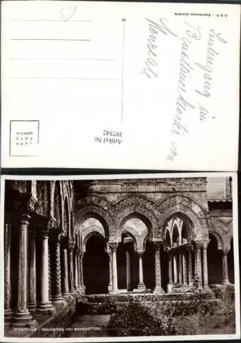 397542,Sicilia Palermo Monreale Chiostro di Benedettini Kloster Arkaden