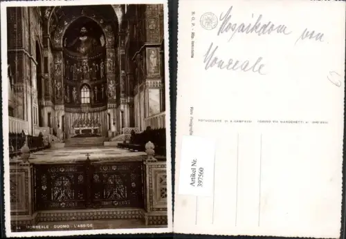 397560,Sicilia Palermo Monreale Duomo Dom Kirche Innenansicht