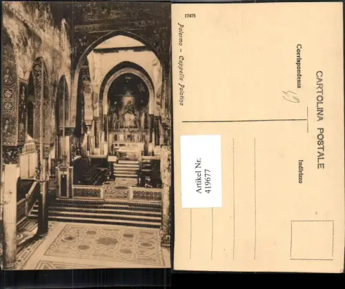 419677,Sicilia Palermo Cappella Palatina Kapelle Kirche Innenansicht