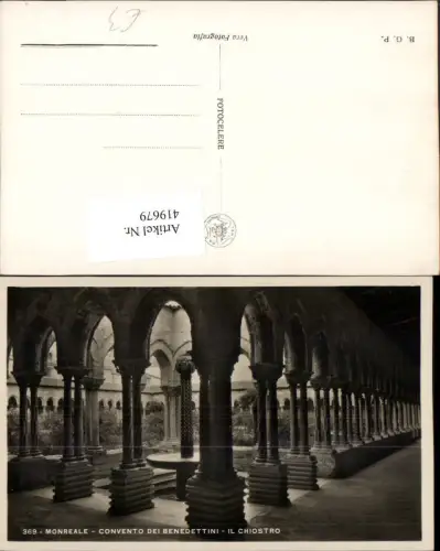 419679,Sicilia Palermo Monreale Convento di Benedettini Chiostro Kloster Arkaden