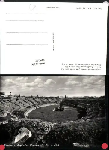 419682,Sicilia Siracusa Syrakus Anfiteatro Romano Amphitheater