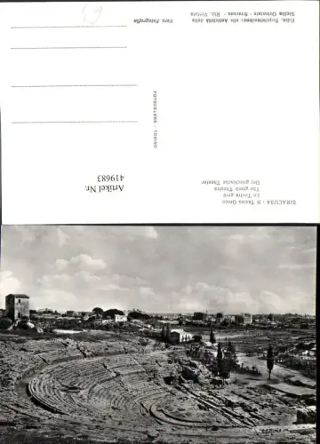 419683,Sicilia Siracusa Syrakus Il Teatro Greco Griechisches Theater Amphitheater