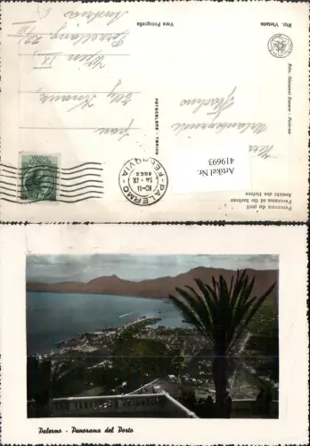419693,Sicilia Palermo Panorama del Porto Totale Bergkulisse
