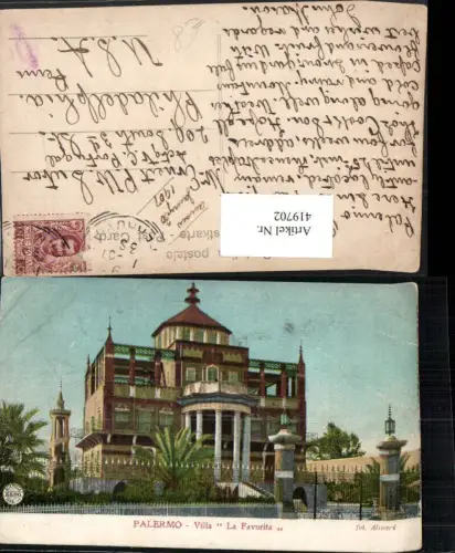 419702,Sicilia Palermo Villa La Favorita Gebäude