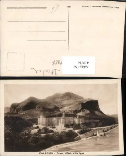 419716,Sicilia Palermo Grand Hotel Villa Igea Bergkulisse