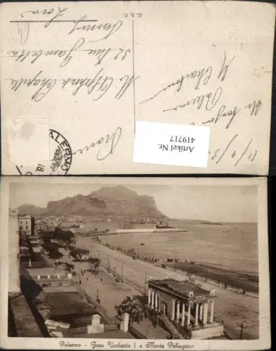 419717,Sicilia Palermo Foro Umberto e Monte Pellegrino Strand