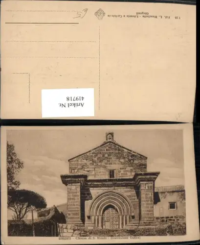 419718,Sicilia Agrigento Girgenti Chiesa di S. Nicolo Kirche