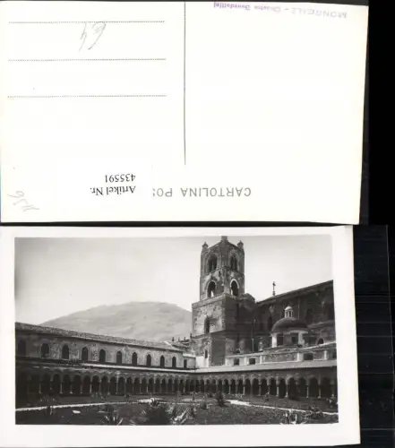 435591,Sicilia Palermo Monreale Chiostro Benedettini Kloster Arkaden