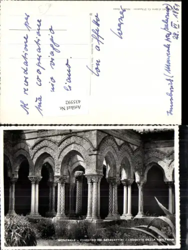 435592,Sicilia Palermo Monreale Chiostro di Benedettini Loggetta della Fontana Arkaden