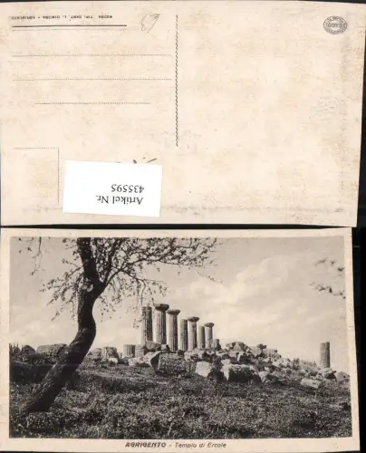 435595,Sicilia Agrigento Agrigent Tempio di Ercole Tempel Säulen