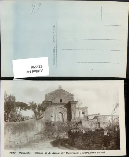 435596,Sicilia Agrigento Agrigent Chiesa di S. Nicola di Cistercensi Kirche