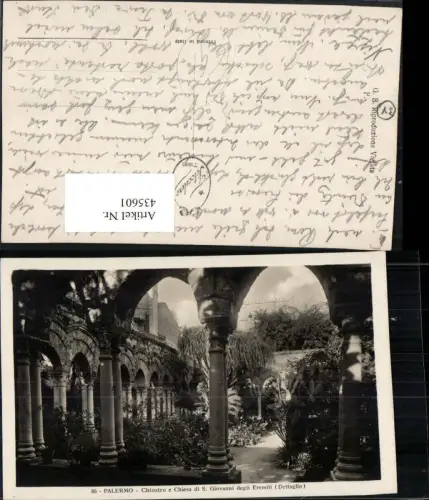 435601,Sicilia Palermo Chiostro e Chiesa di S. Giovanni degli Eremiti Kloster Arkaden