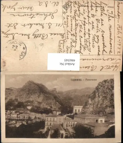 446545,Sicilia Messina Taormina Panorama Teilansicht