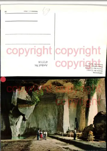 472718,Sicilia Siracusa Syrakus Grotta di Cordari Grotte