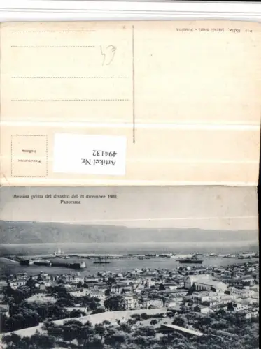 494132,Sicilia Messina Panorama Totale Hafen