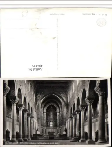 494135,Sicilia Palermo Monreale Interno della Cattedrale Kirche Innenansicht