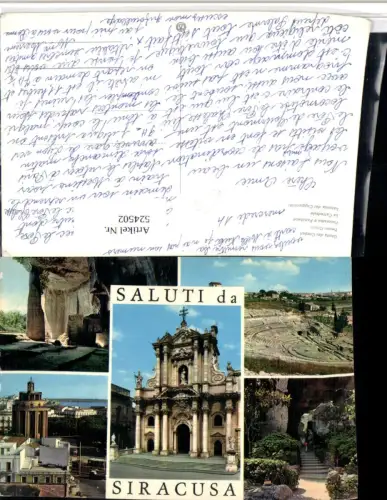 524502,Sicilia Siracusa Syrakus Teatro Greco Pantheon Grotte Mehrbildkarte