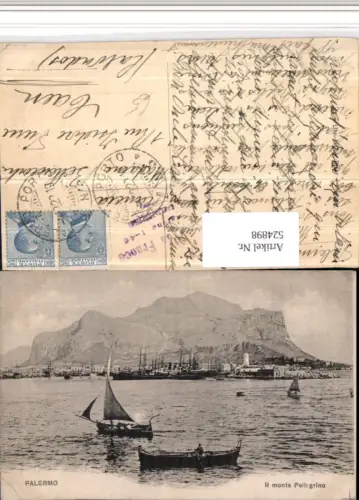 524898,Sicilia Palermo Il monte Pellegrino Segelschiffe Boote