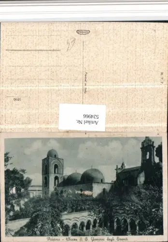 524966,Sicilia Palermo Chiesa di S. Giovanni degli Eremiti Kirche