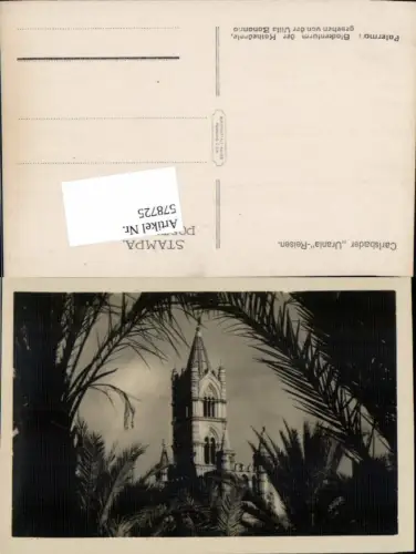 578725,Sicilia Palermo Villa Bonanno Glockenturm