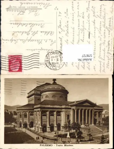 578727,Sicilia Palermo Teatro Massimo Theater