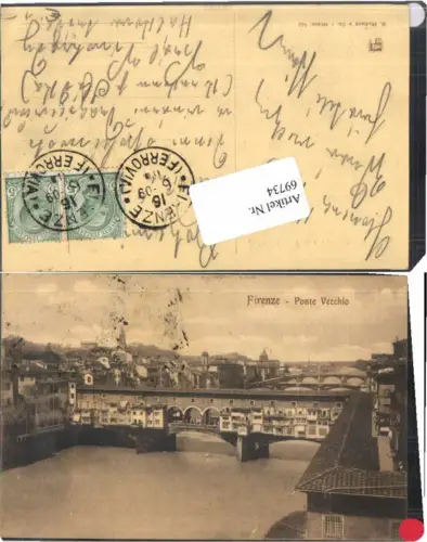 69734,Firenze Ponte Vecchio 1909