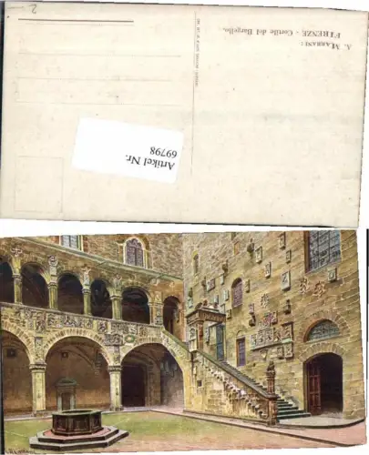 69798,Firenze Cortile del Bargello A. Marrani sign