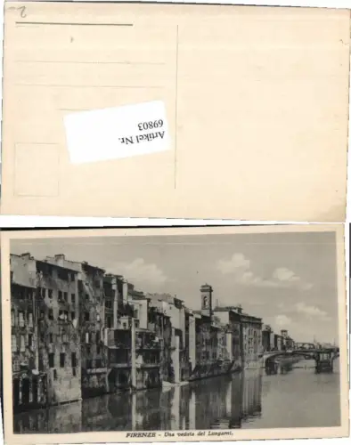 69803,Firenze Una veduta det Lungarni