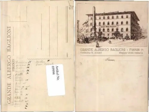 69994,RARE AK Firenze Grand Hotel Baglioni