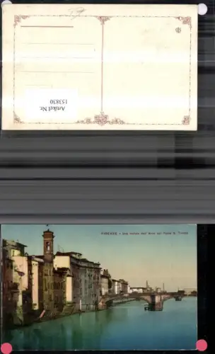 153830,Firenze Una veduta dell Arno col Ponte S. Trinita Ansicht Brücke Florenz Toscana