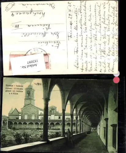 182097,Toscana Firenze Florenz Contorni certosa Il Chistro grande col cimitero e il Pozza