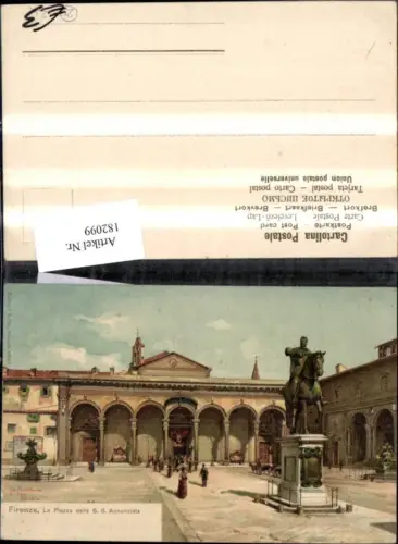 182099,Toscana Firenze Florenz La Piazza della S. S. Annunziata