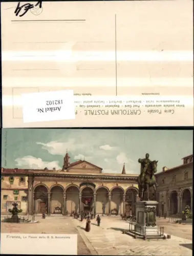 182102,Toscana Firenze Florenz La Piazza della S. S. Annunziata pub Stengel Co 19943