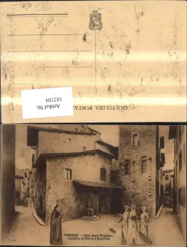 182104,Toscana Firenze Florenz Casa degli Alighieri Incontro di Dante e Beatrice