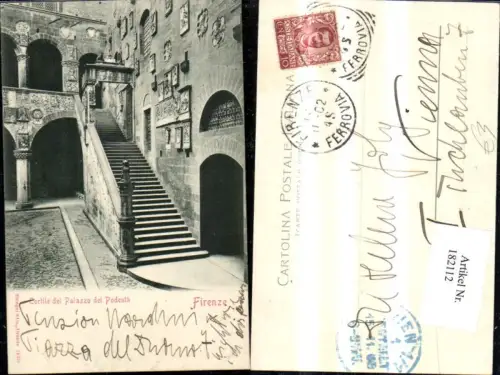 182112,Toscana Firenze Forenz Cortile del Palazzo del Podesta