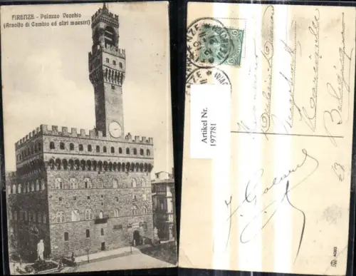 197781,Toscana Firenze Florenz Palazzo Vecchio Arnolfo di Cambio ed altri maestri