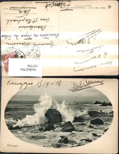 197796,Toscana Viareggio Küste Brandung