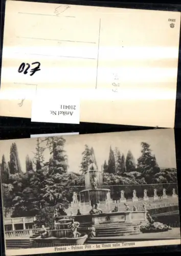 210411,Toscana Firenze Palazzo Pitti La Vasca sulla Terrazza Brunnen