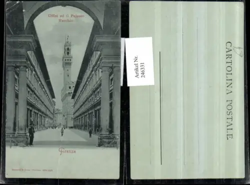 246331,Firenze Florenz Ufiizi ed il Palazzo Vecchio Straßenansicht Palast